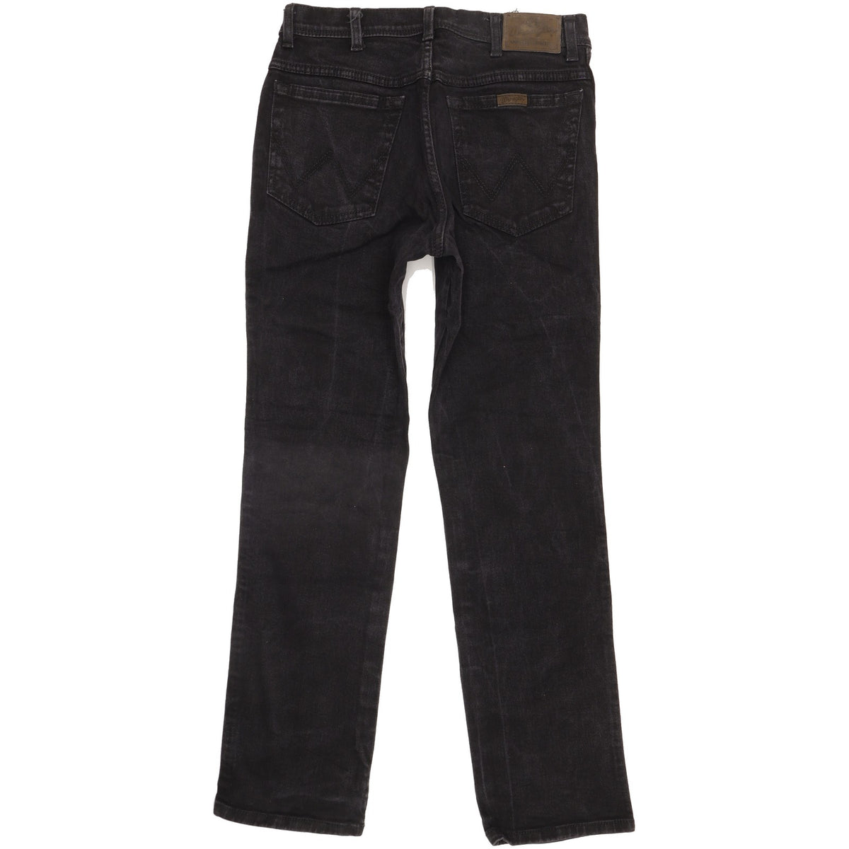 Wrangler Durable Quality Men Black Straight Regular Stretch Jeans W33 L31