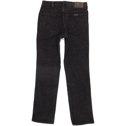 Wrangler Durable Quality Men Black Straight Regular Stretch Jeans W33 L31