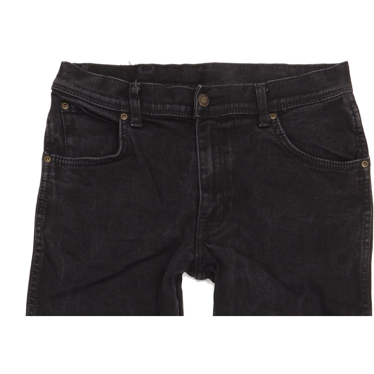 Wrangler Durable Quality Men Black Straight Regular Stretch Jeans W33 L31