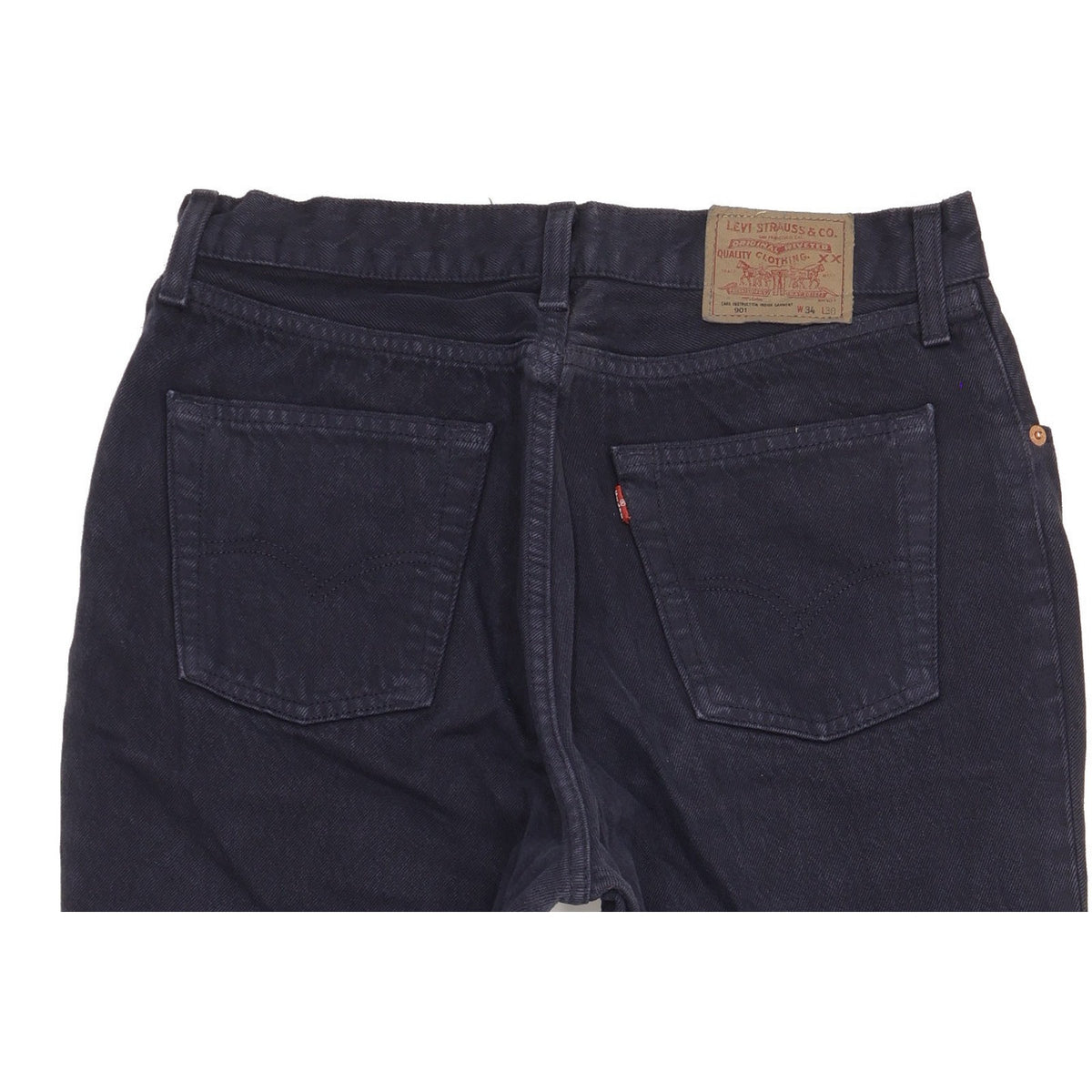 Levi's 901 Navy Straight Regular Jeans High Waisted W32 L30