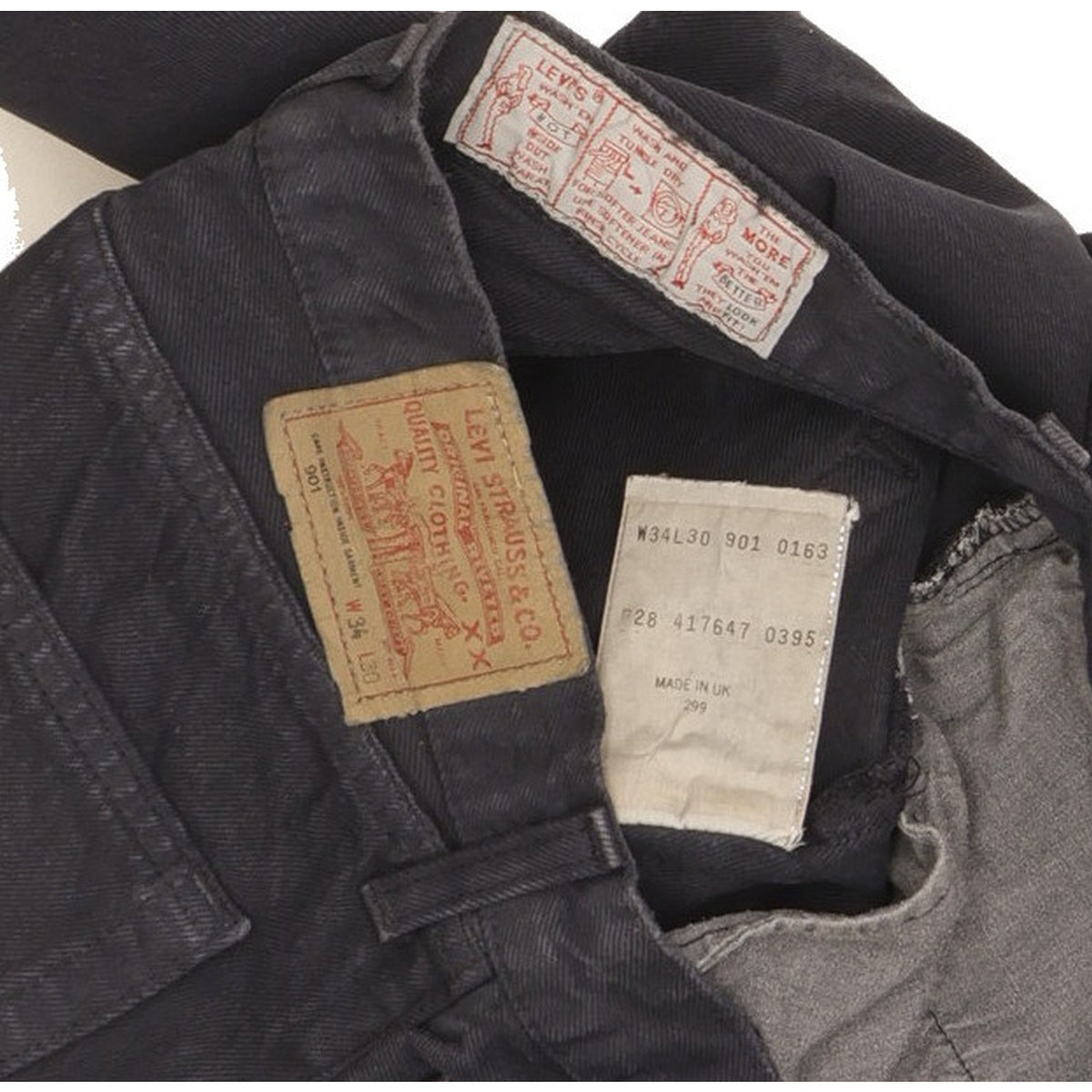 Levi's 901 Navy Straight Regular Jeans High Waisted W32 L30