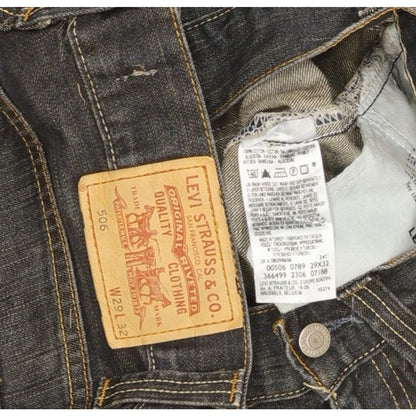 Levi's 506 Men Blue Straight Slim Jeans W29 L29