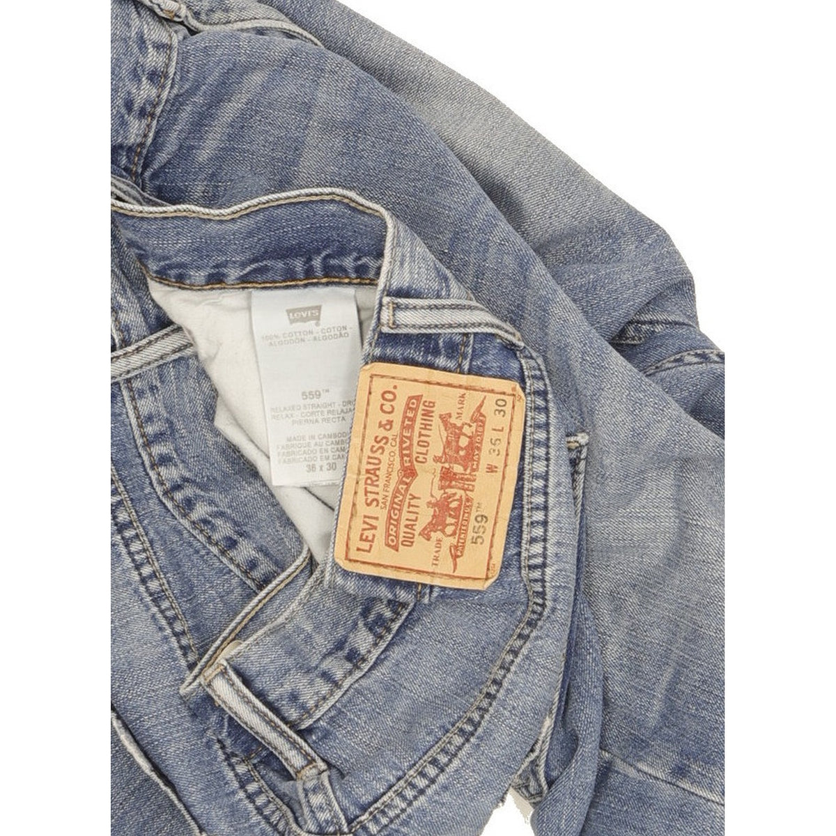 Levi's 559 Men Blue Straight Relaxed Jeans W36 L30