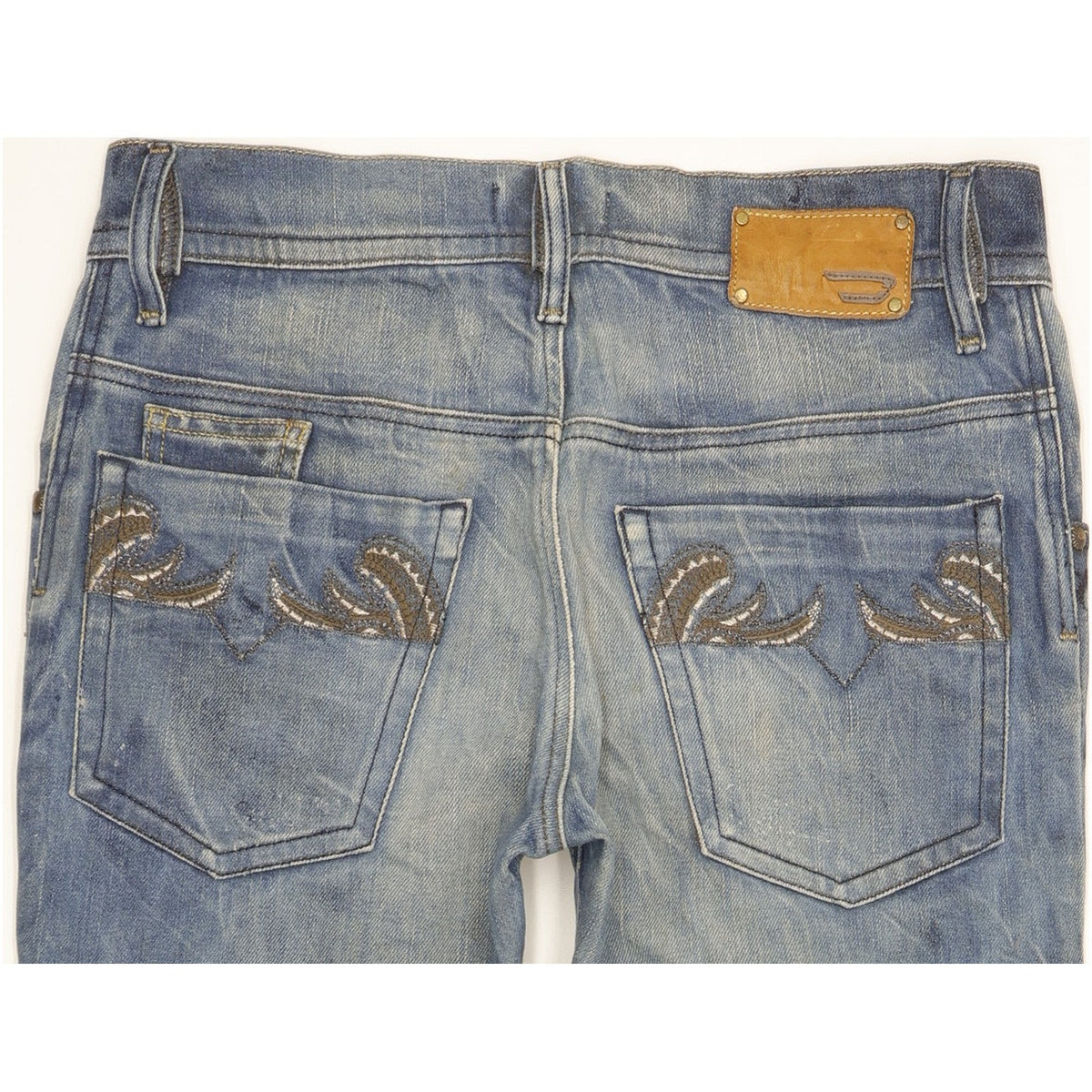 Diesel Roquest Women Blue Straight Regular Cropped Stretch Jeans W29 L30