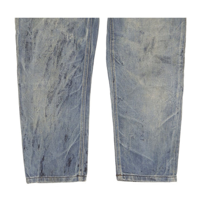Diesel Roquest Women Blue Straight Regular Cropped Stretch Jeans W29 L30