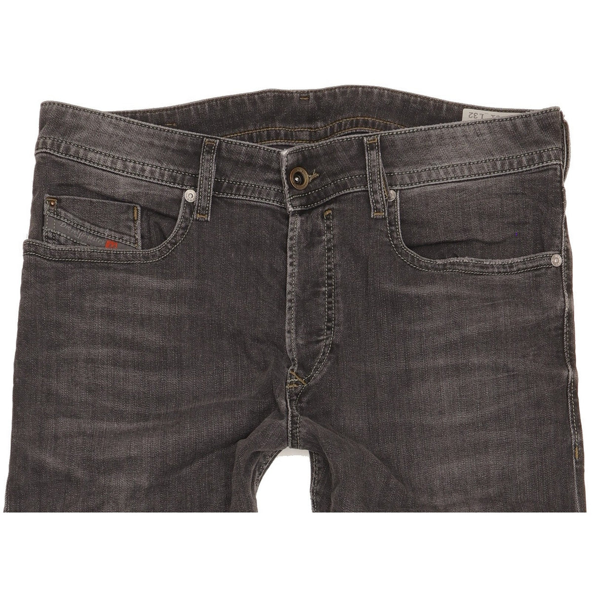 Diesel Buster Men Grey Tapered Slim Stretch Jeans W31 L32