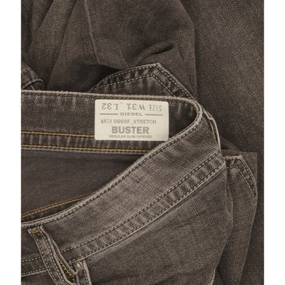 Diesel Buster Men Grey Tapered Slim Stretch Jeans W31 L32