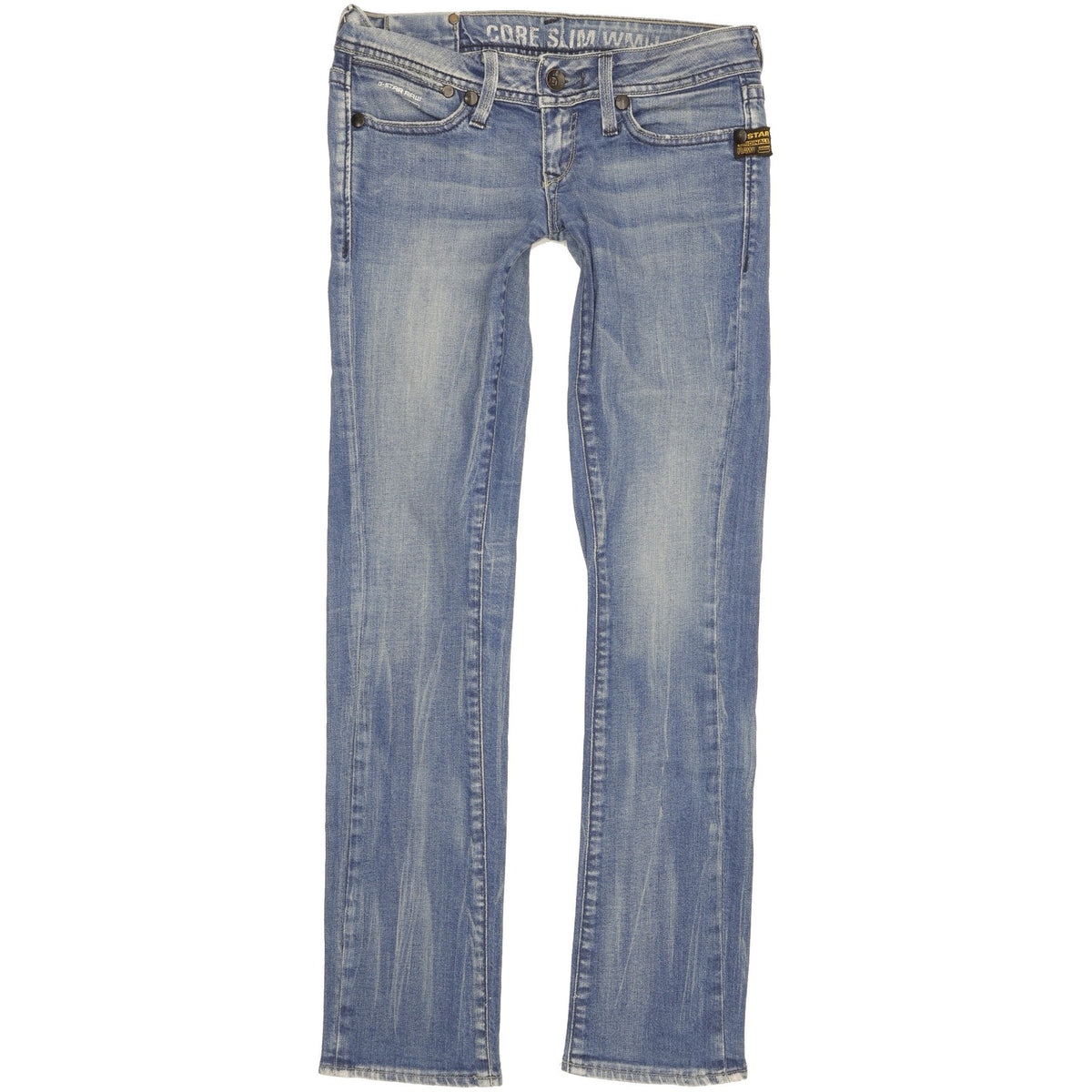G-Star Core Women Blue Straight Slim Stretch Jeans W26 L31