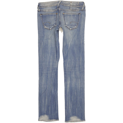 G-Star Core Women Blue Straight Slim Stretch Jeans W26 L31
