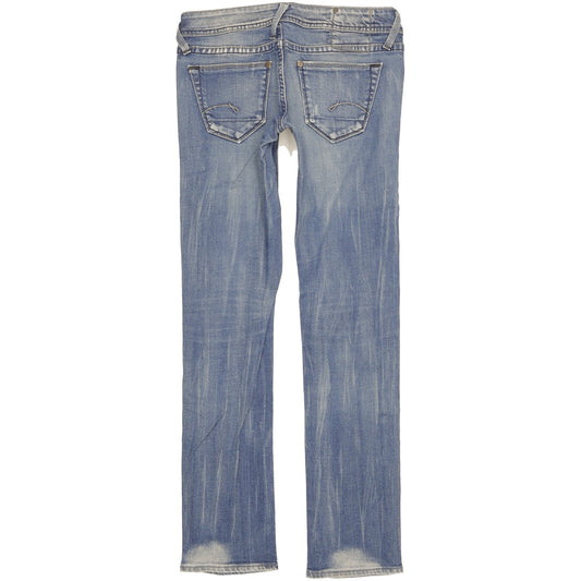 G-Star Core Women Blue Straight Slim Stretch Jeans W26 L31