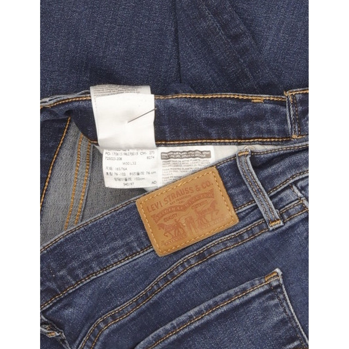 Levi's 312 Shaping Women Blue Straight Slim Stretch Jeans W30 L31