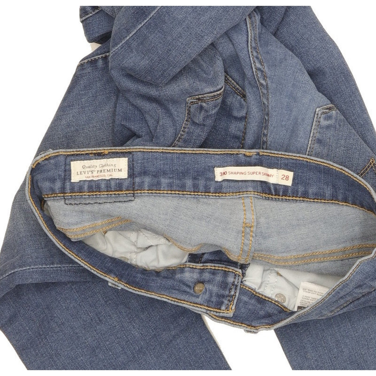 Levi's 310 Shaping Women Blue Skinny Slim Stretch Jeans W28 L29