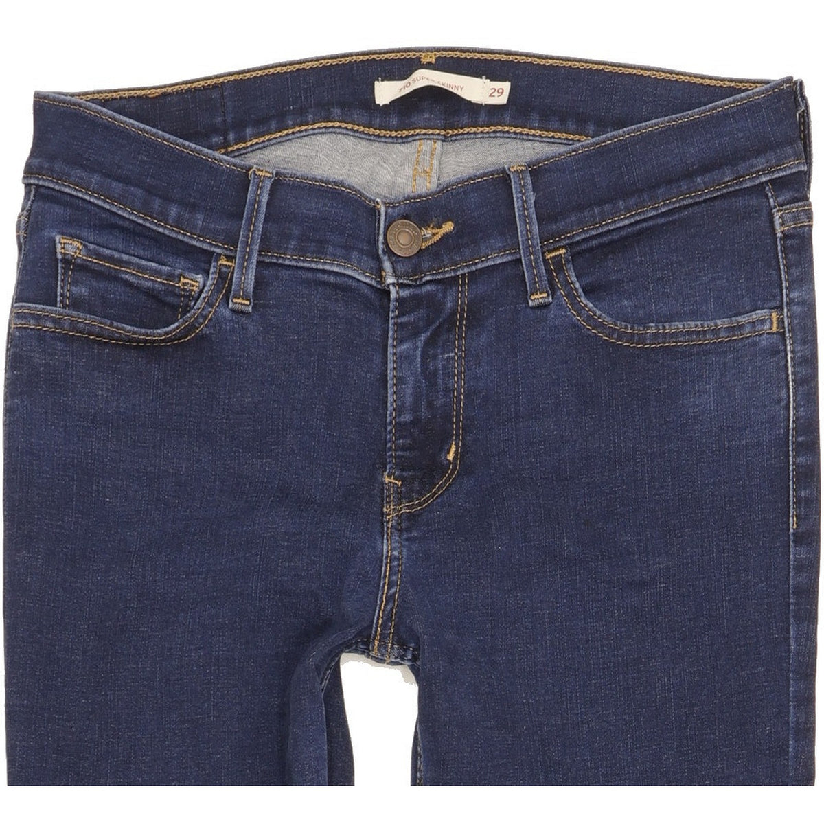 Levi's 710 Super Women Blue Skinny Slim Stretch Jeans W29 L31