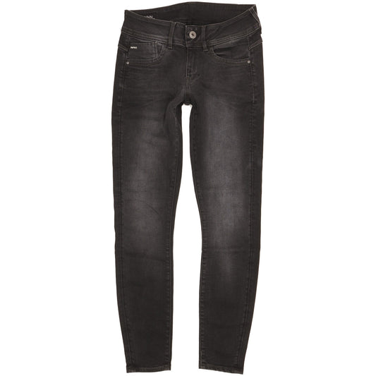 G-Star Lynn Women Black Skinny Slim Stretch Jeans W28 L30