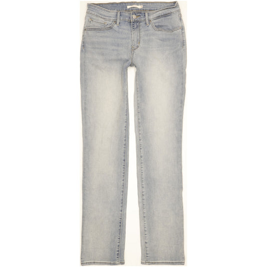 Levi's 714 Women Blue Straight Slim Stretch Jeans W30 L33