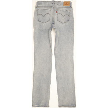 Levi's 714 Women Blue Straight Slim Stretch Jeans W30 L33