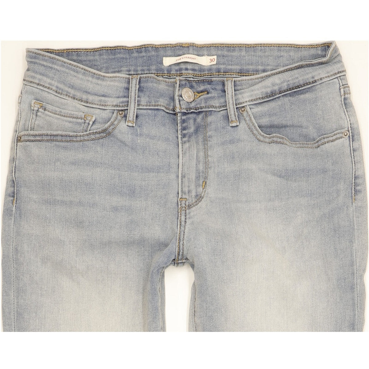 Levi's 714 Women Blue Straight Slim Stretch Jeans W30 L33