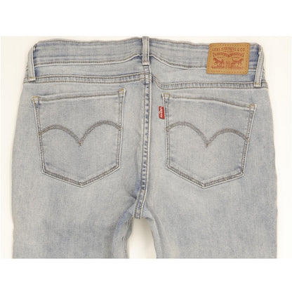 Levi's 714 Women Blue Straight Slim Stretch Jeans W30 L33