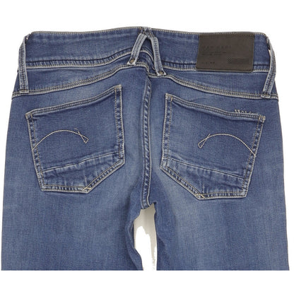 G-Star Lynn Women Blue Skinny Slim Stretch Jeans W27 L32
