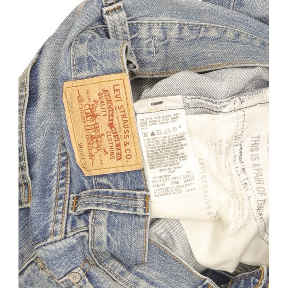 Levi's 512 Men Blue Bootcut Slim Jeans W30 L32