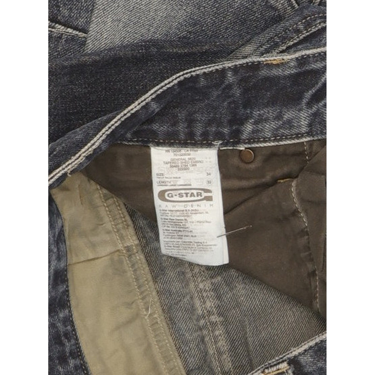 G-Star General 5620 Men Blue Tapered Regular Jeans W34 L31