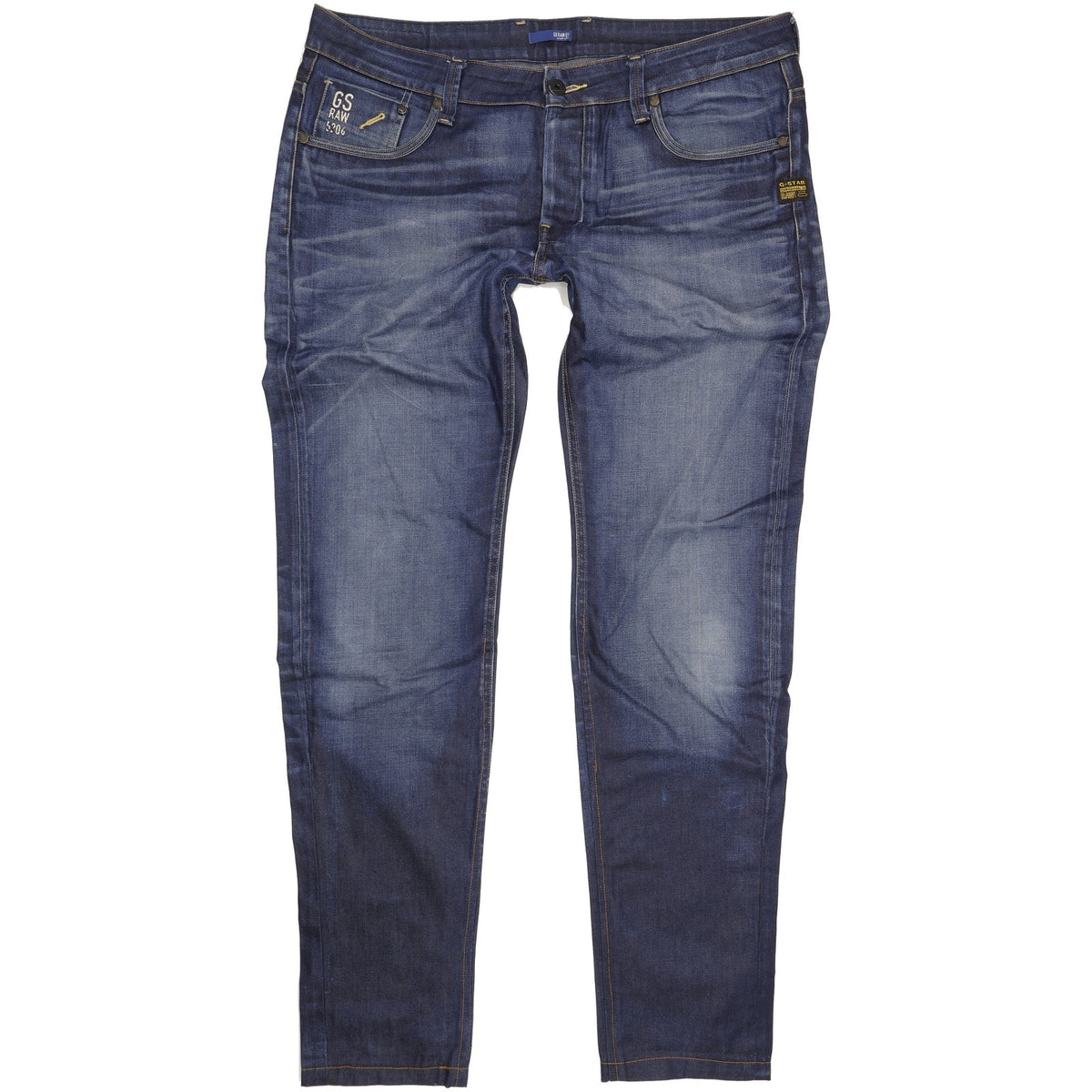 G-Star Attacc Men Blue Straight Regular Jeans W38 L35