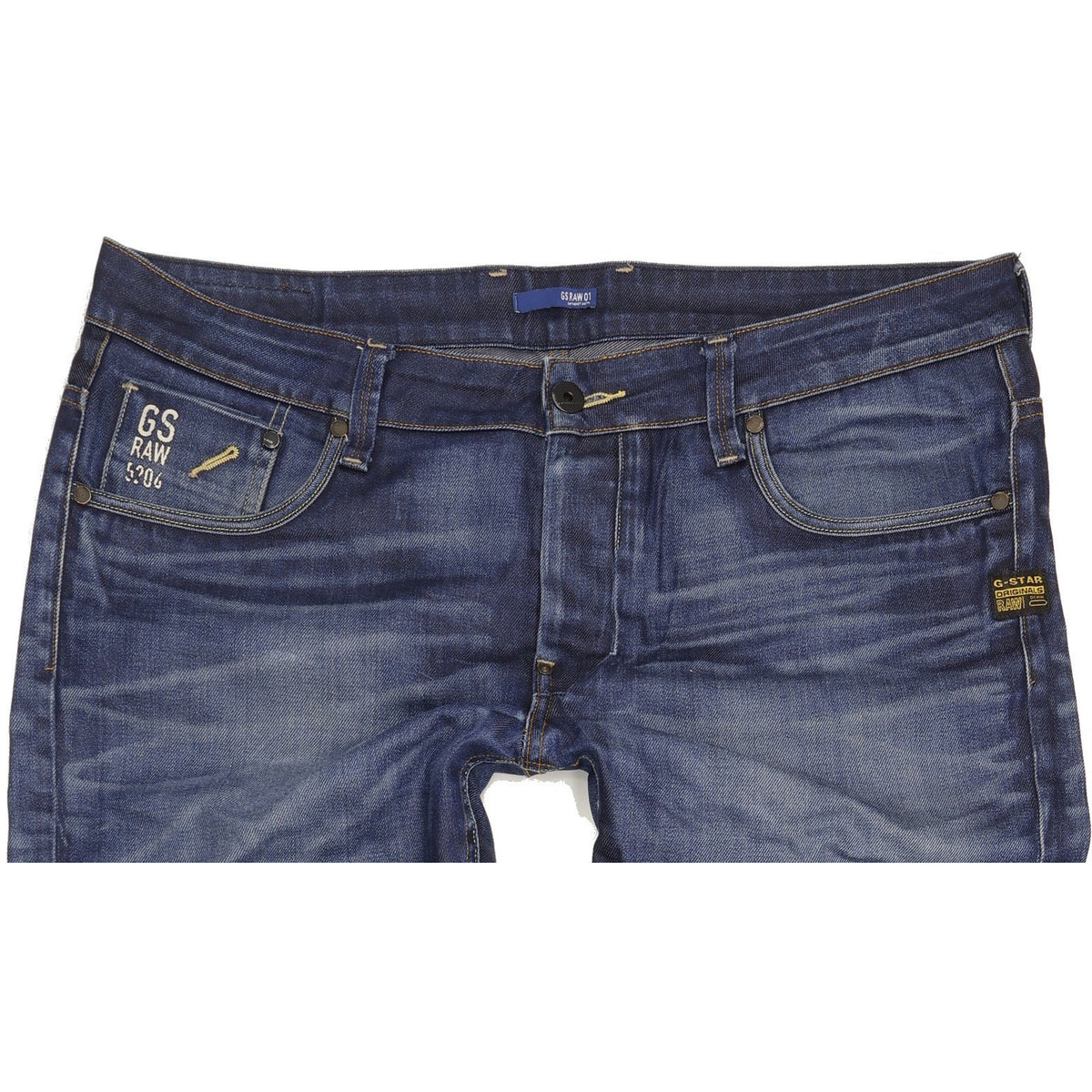 G-Star Attacc Men Blue Straight Regular Jeans W38 L35