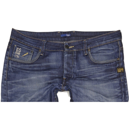 G-Star Attacc Men Blue Straight Regular Jeans W38 L35