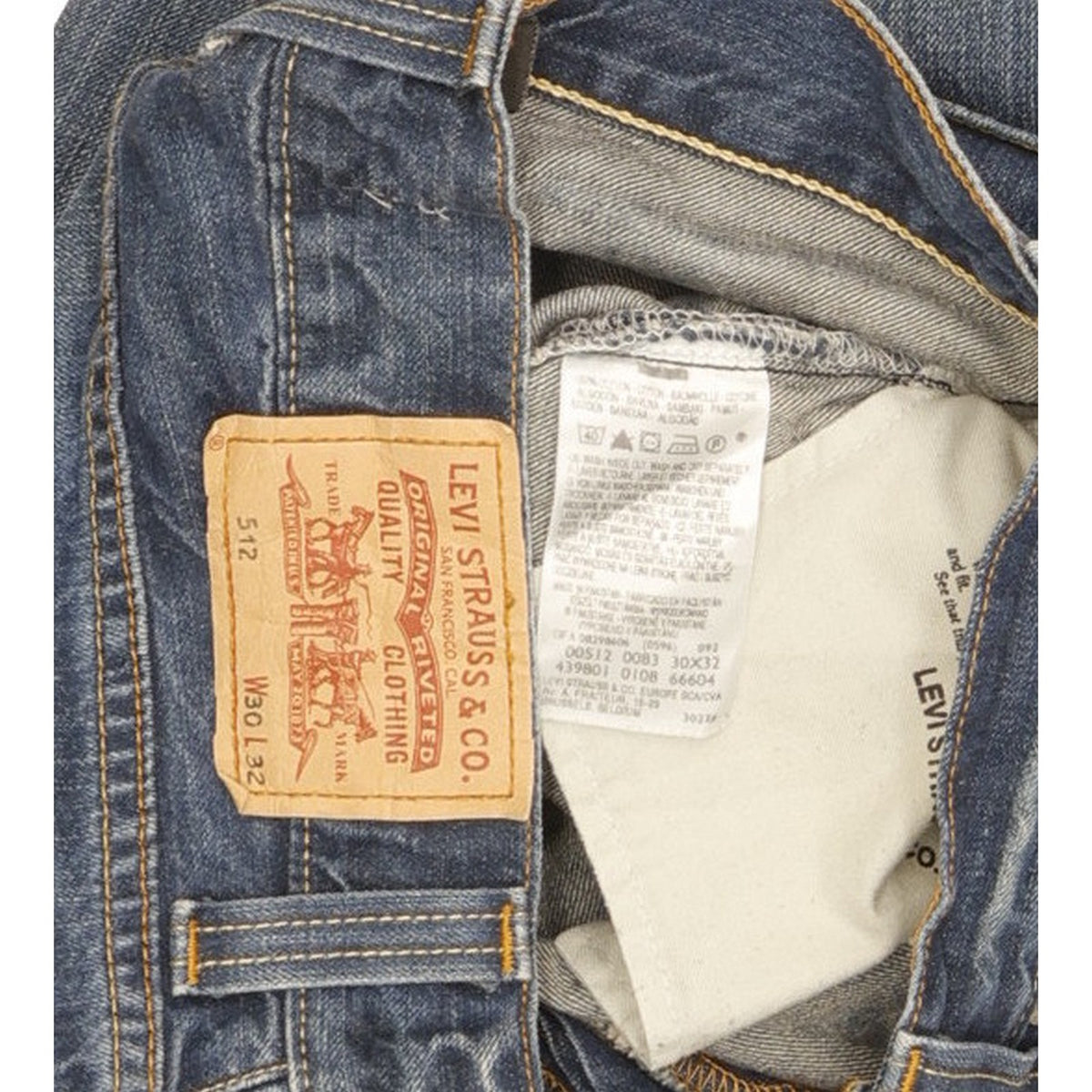 Levi's 512 Men Blue Bootcut Slim Jeans W30 L32