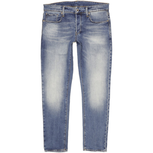 G-Star 3301 Men Blue Tapered Regular Jeans W34 L31