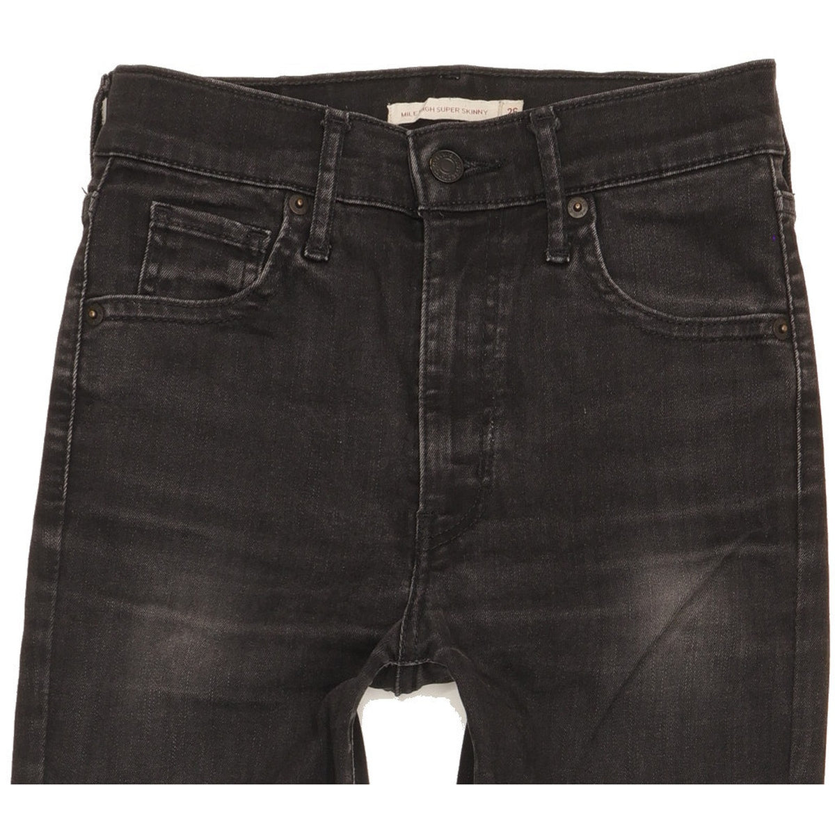 Levi's Mile Women Black Skinny Slim Stretch Jeans W26 L29