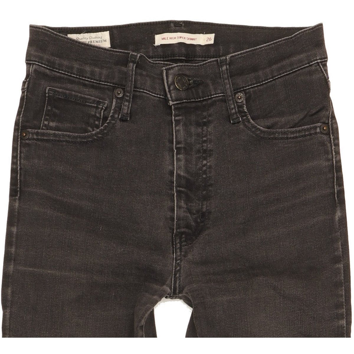 Levi's Mile Women Black Skinny Slim Stretch Jeans W26 L27