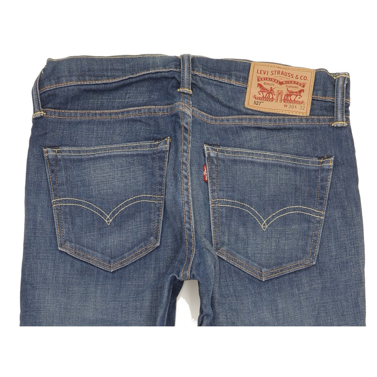 Levi's 527 Men Blue Bootcut Slim Stretch Jeans W30 L32