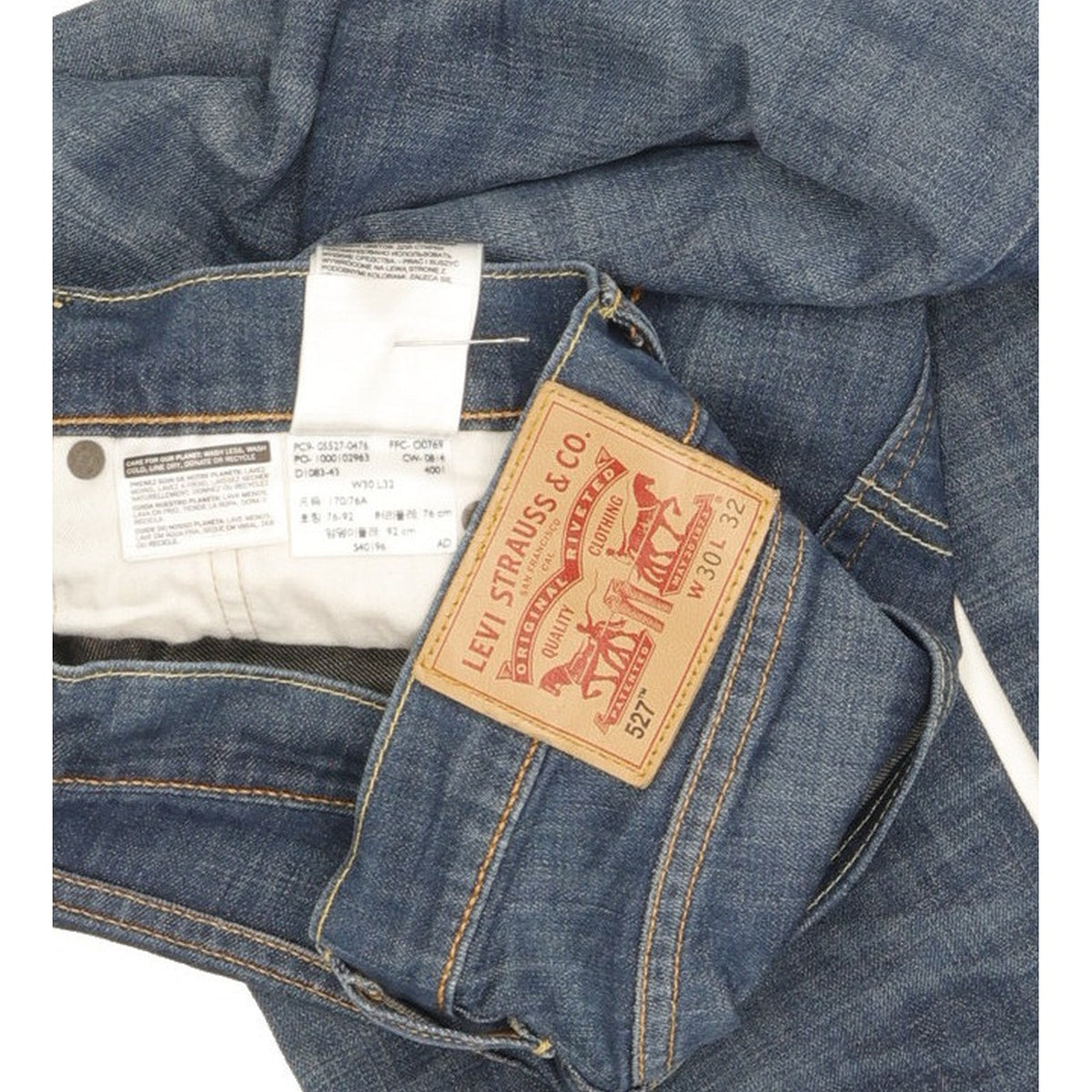 Levi's 527 Men Blue Bootcut Slim Stretch Jeans W30 L32