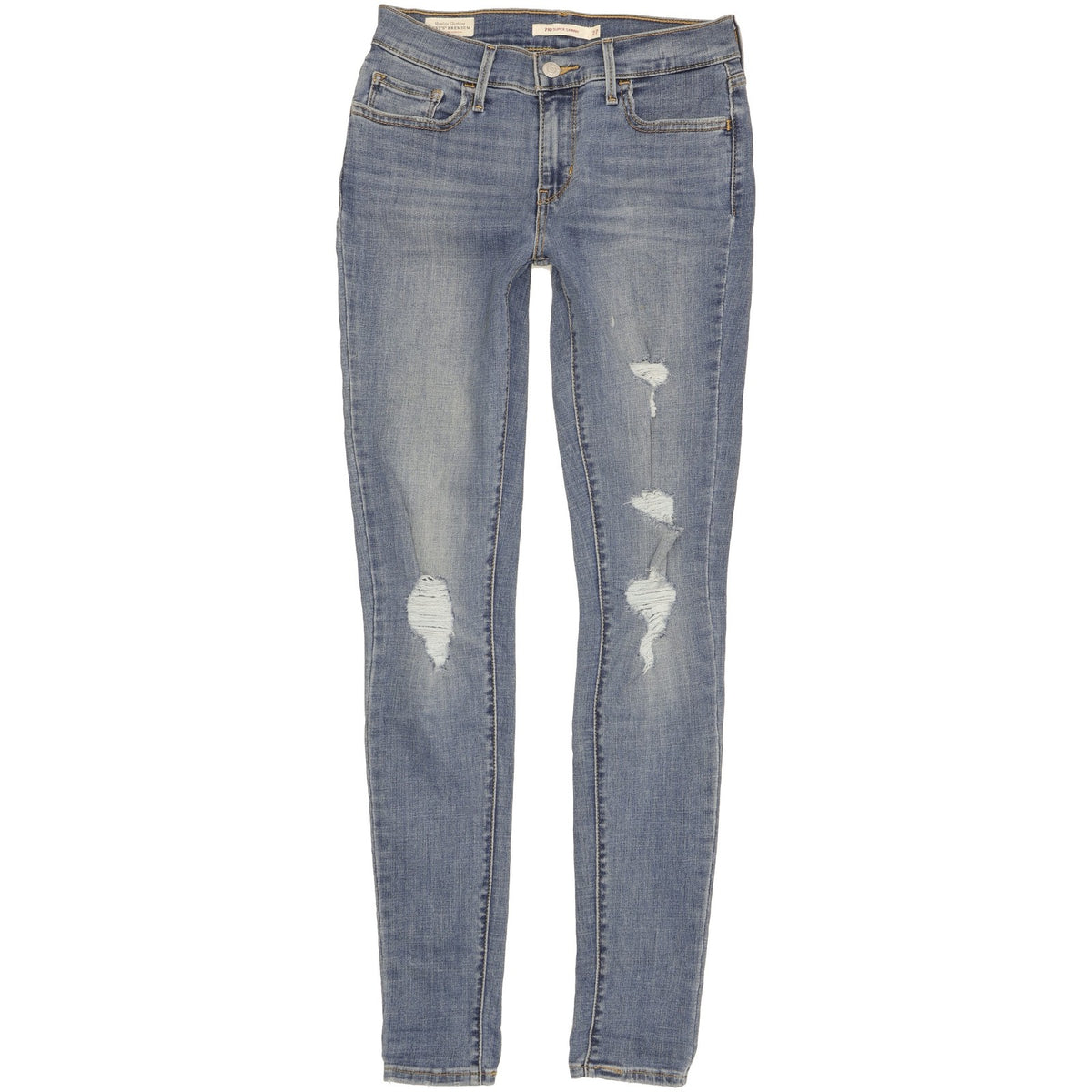 Levi's 710 Super Women Blue Skinny Slim Stretch Jeans W27 L32