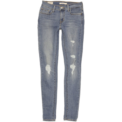 Levi's 710 Super Women Blue Skinny Slim Stretch Jeans W27 L32