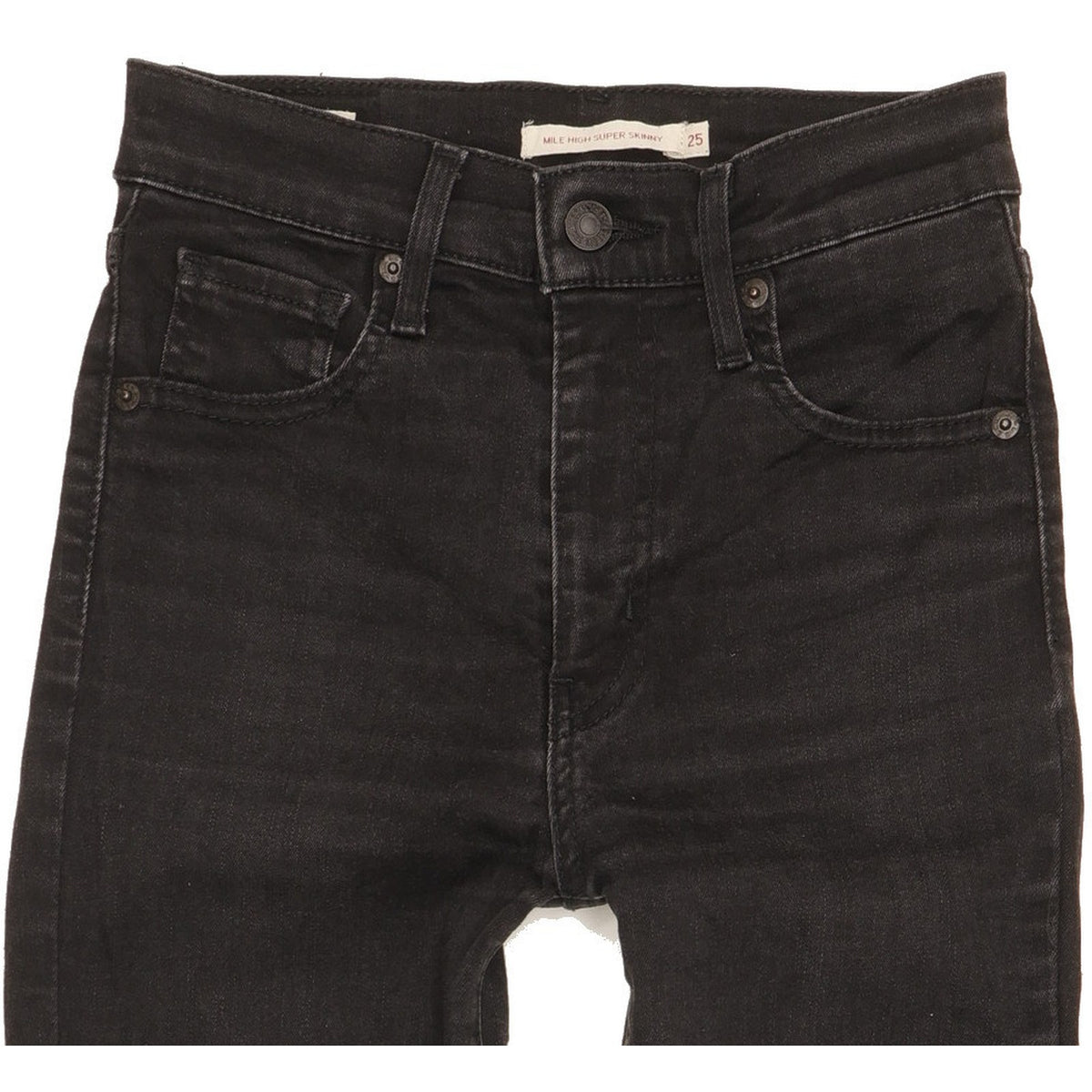 Levi's Mile Women Black Skinny Slim Stretch Jeans W25 L28