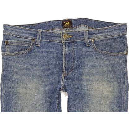 Lee Malone Men Blue Skinny Slim Stretch Jeans W33 L30