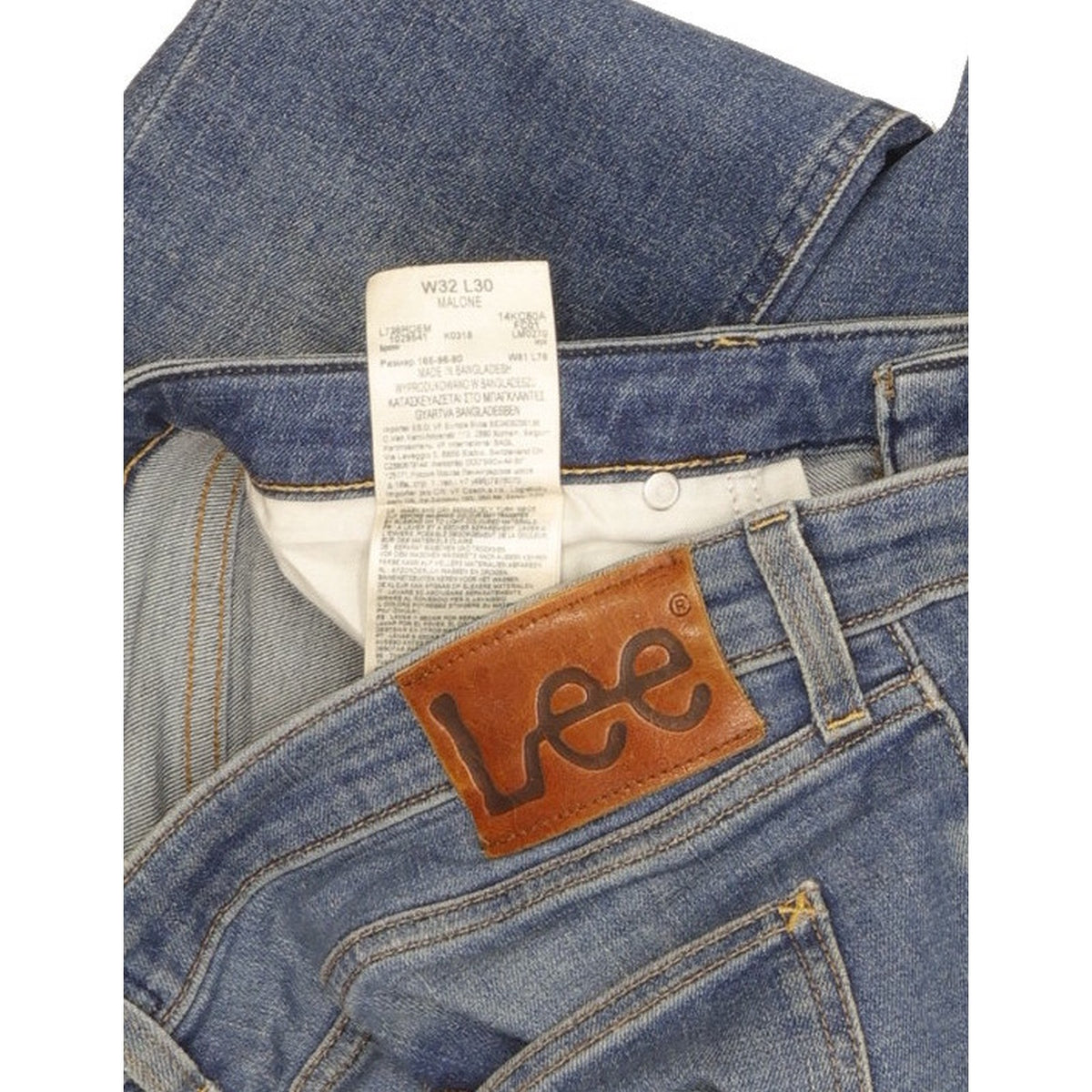 Lee Malone Men Blue Skinny Slim Stretch Jeans W33 L30