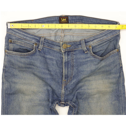 Lee Malone Men Blue Skinny Slim Stretch Jeans W33 L30