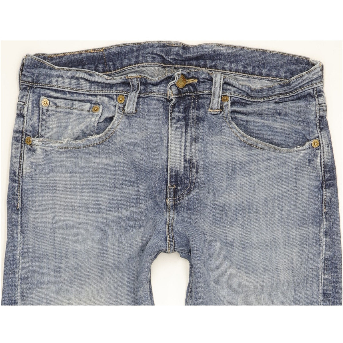 Levi's 513 Men Blue Straight Slim Stretch Jeans W32 L31