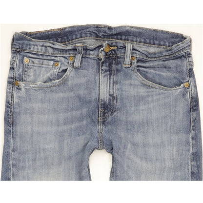 Levi's 513 Men Blue Straight Slim Stretch Jeans W32 L31