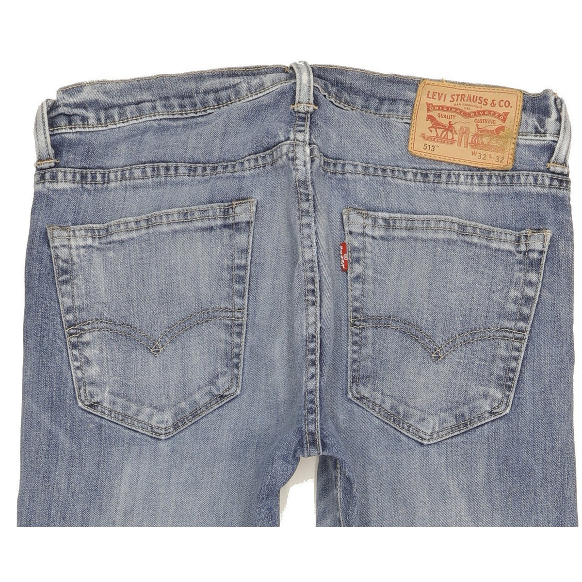 Levi's 513 Men Blue Straight Slim Stretch Jeans W32 L31