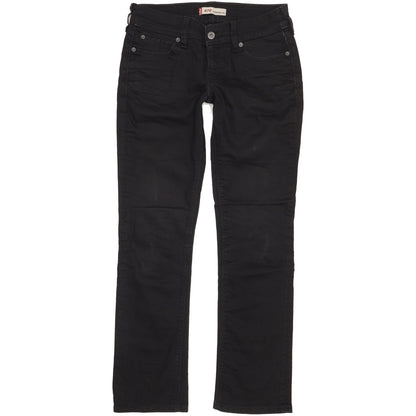 Levi's 470 Women Black Straight Slim Stretch Jeans W29 L31