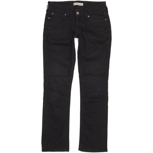 Levi's 470 Women Black Straight Slim Stretch Jeans W29 L31