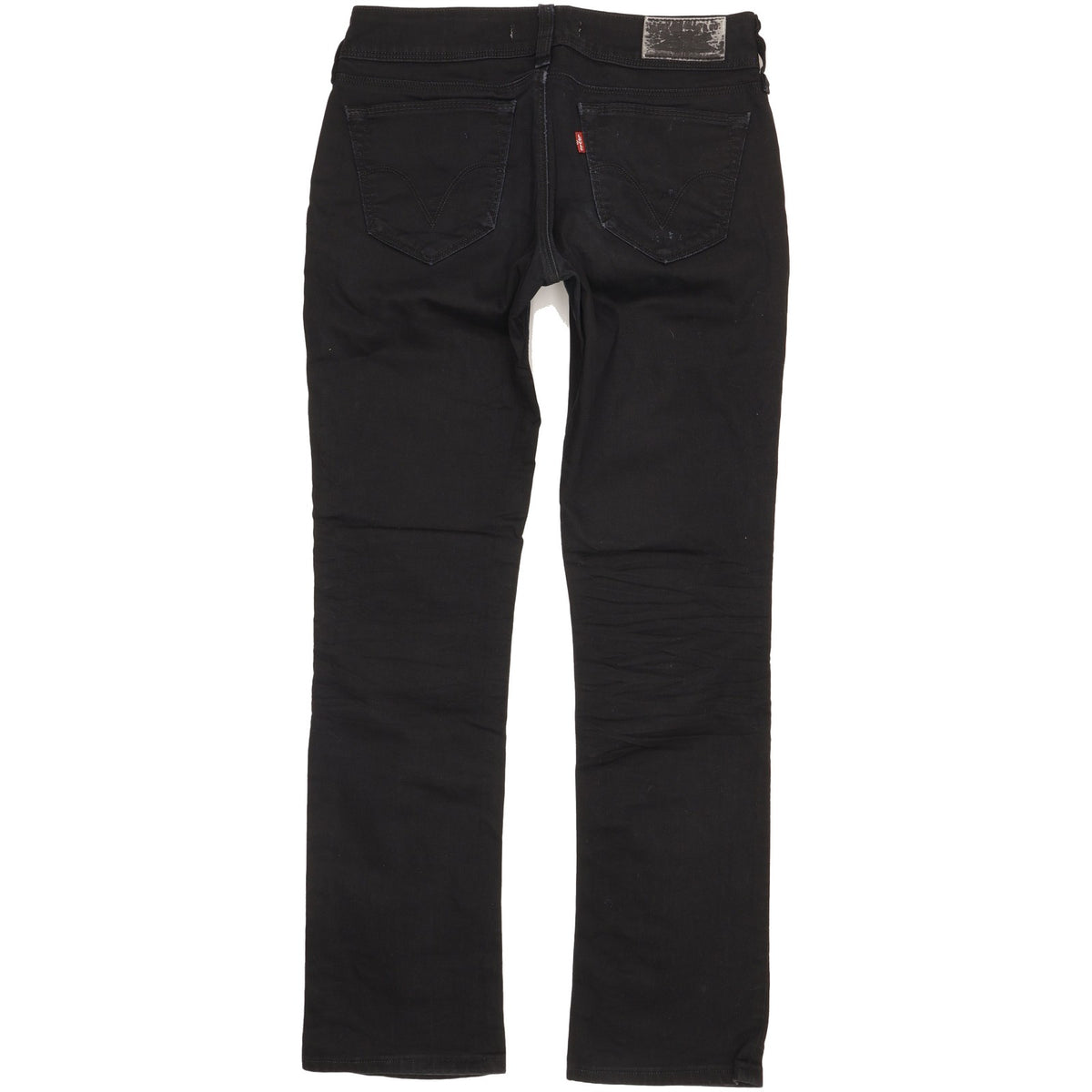 Levi's 470 Women Black Straight Slim Stretch Jeans W29 L31