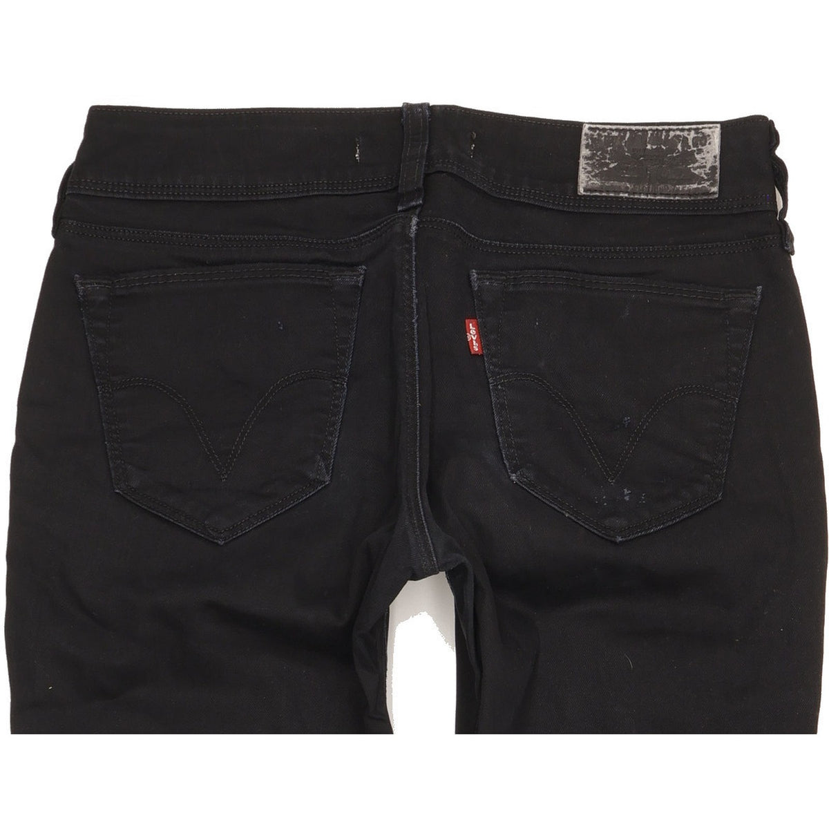 Levi's 470 Women Black Straight Slim Stretch Jeans W29 L31