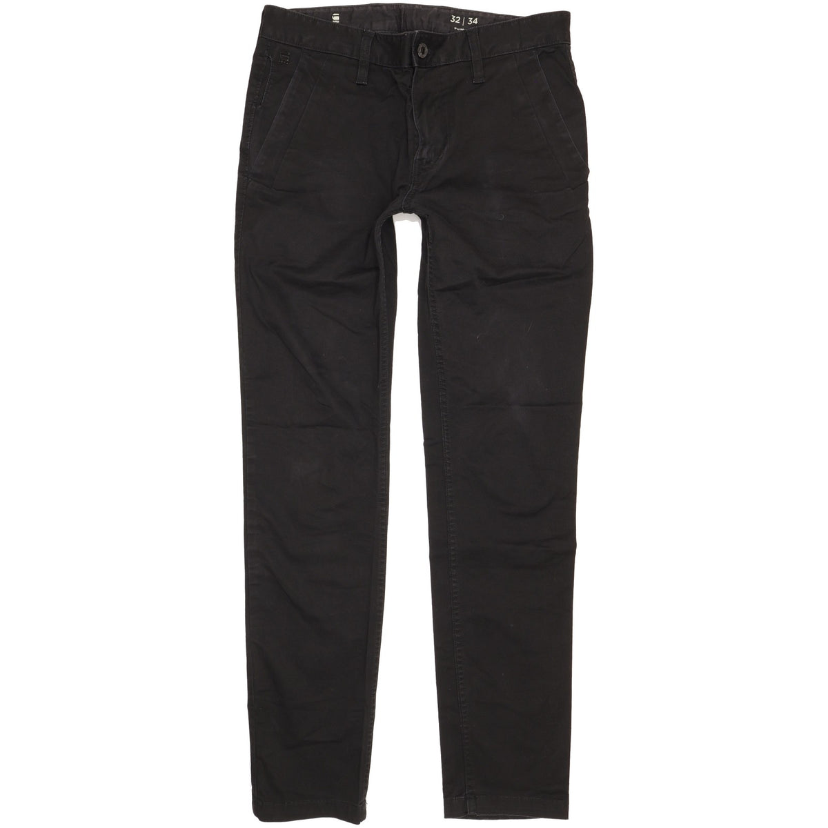 G-Star Bronson Men Black Tapered Slim Chino Stretch Jeans W32 L33