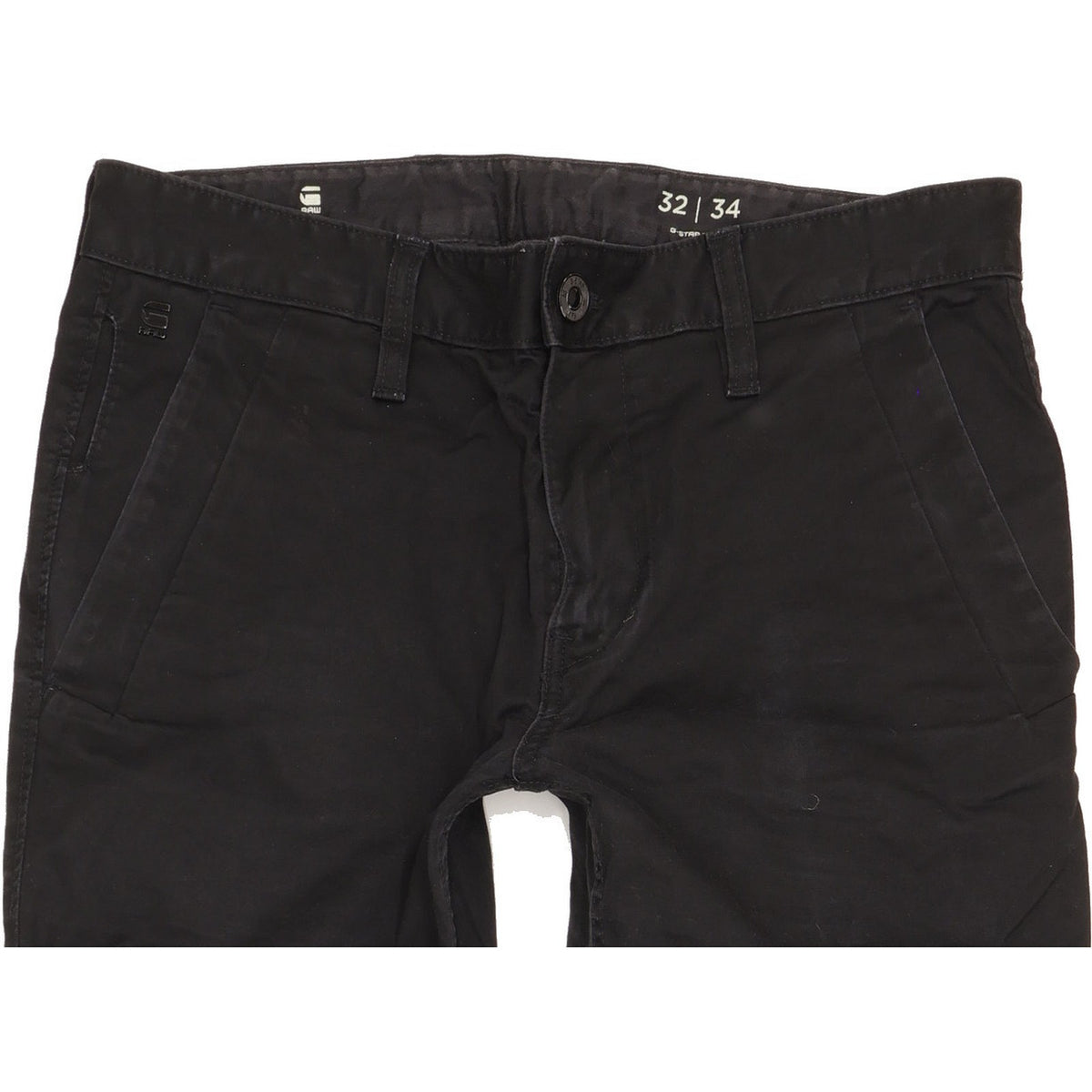 G-Star Bronson Men Black Tapered Slim Chino Stretch Jeans W32 L33