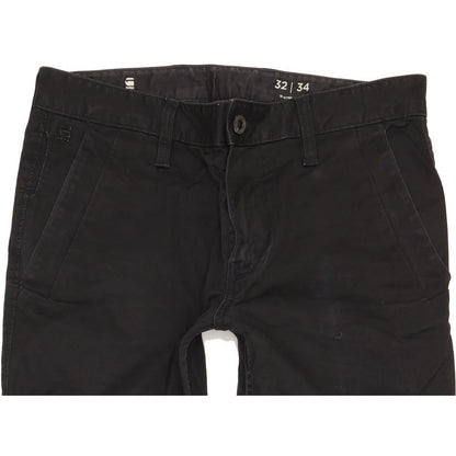 G-Star Bronson Men Black Tapered Slim Chino Stretch Jeans W32 L33